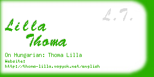 lilla thoma business card